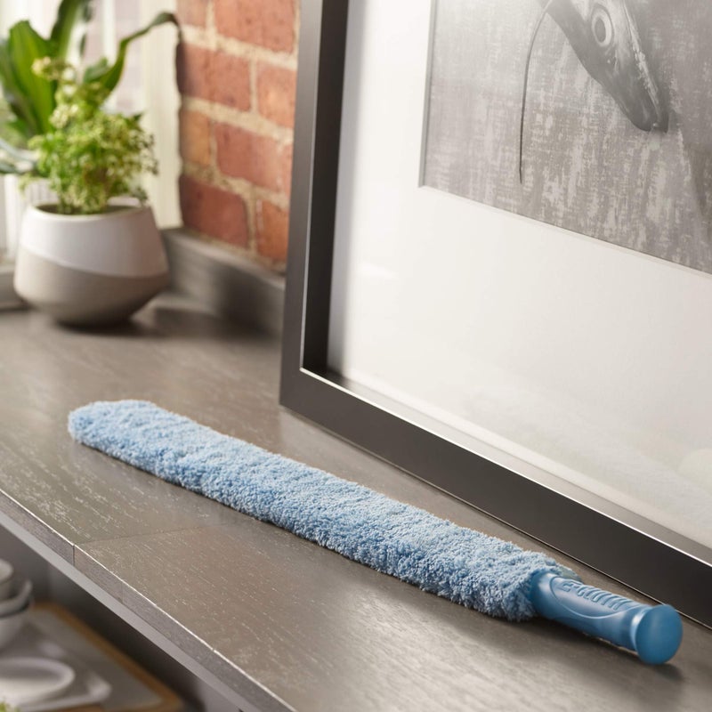 E-Cloth Cleaning & Dusting Wand, Premium Microfiber Dusters for Cleaning, 100 Wash Guarantee, Blue, 1 Pack - Image 3